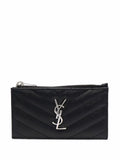 Black Monogram Zip Card Holder 1
