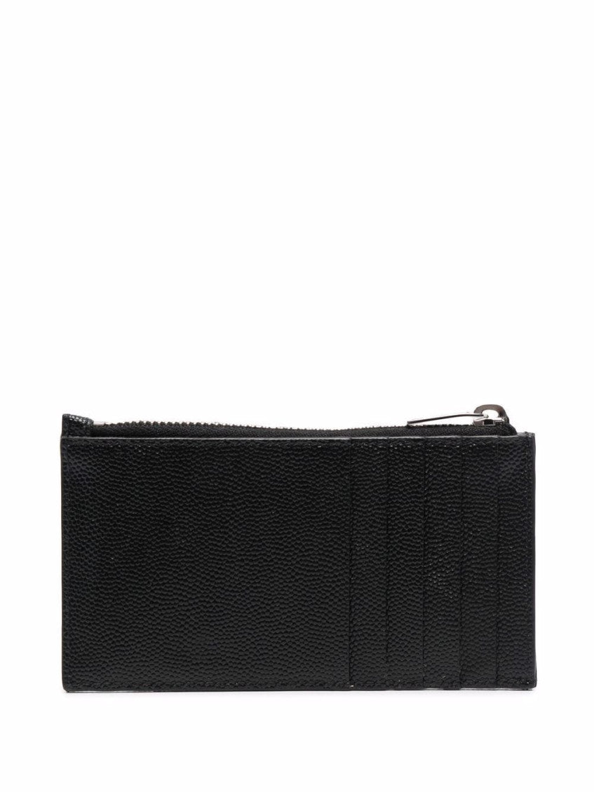 Black Monogram Zip Card Holder 2