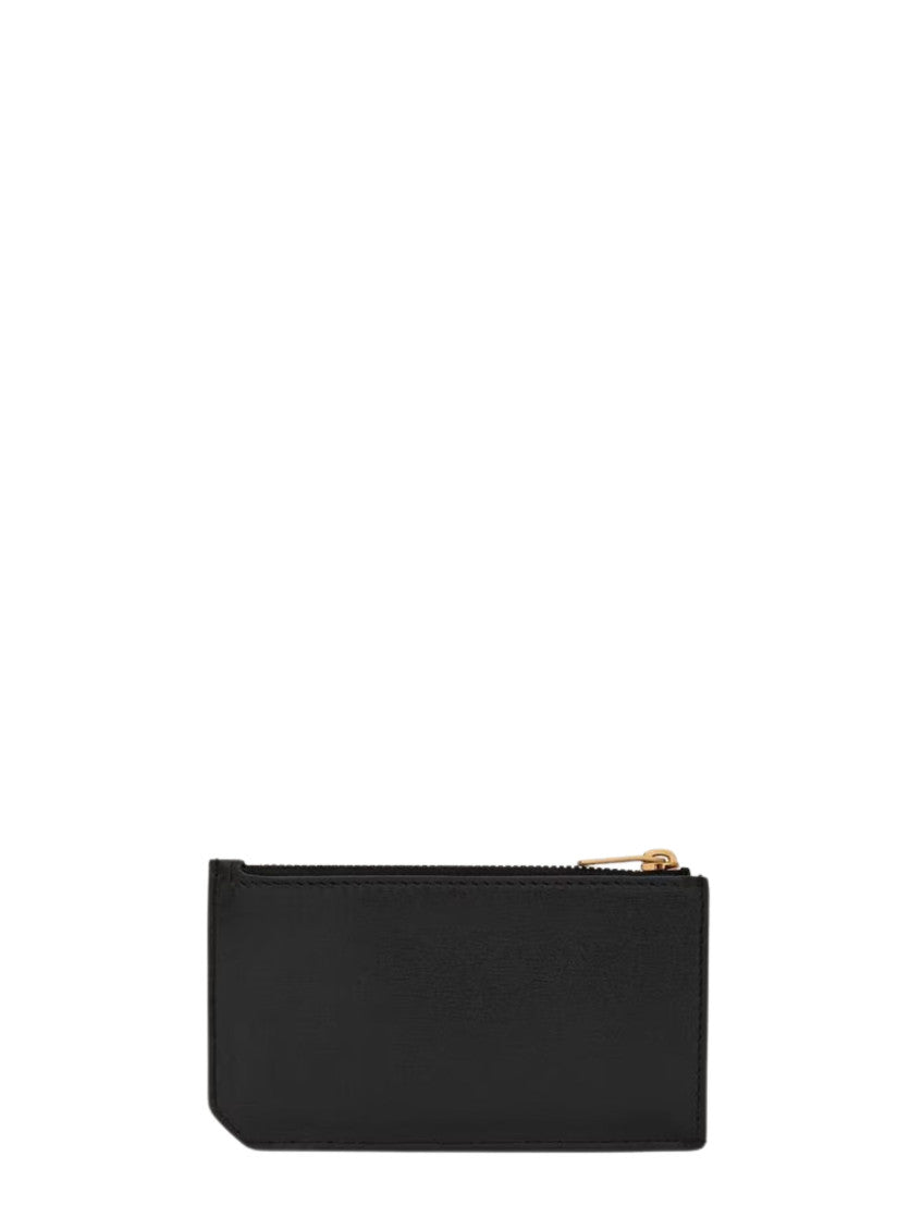 Black Monogram Zip Card Holder 2