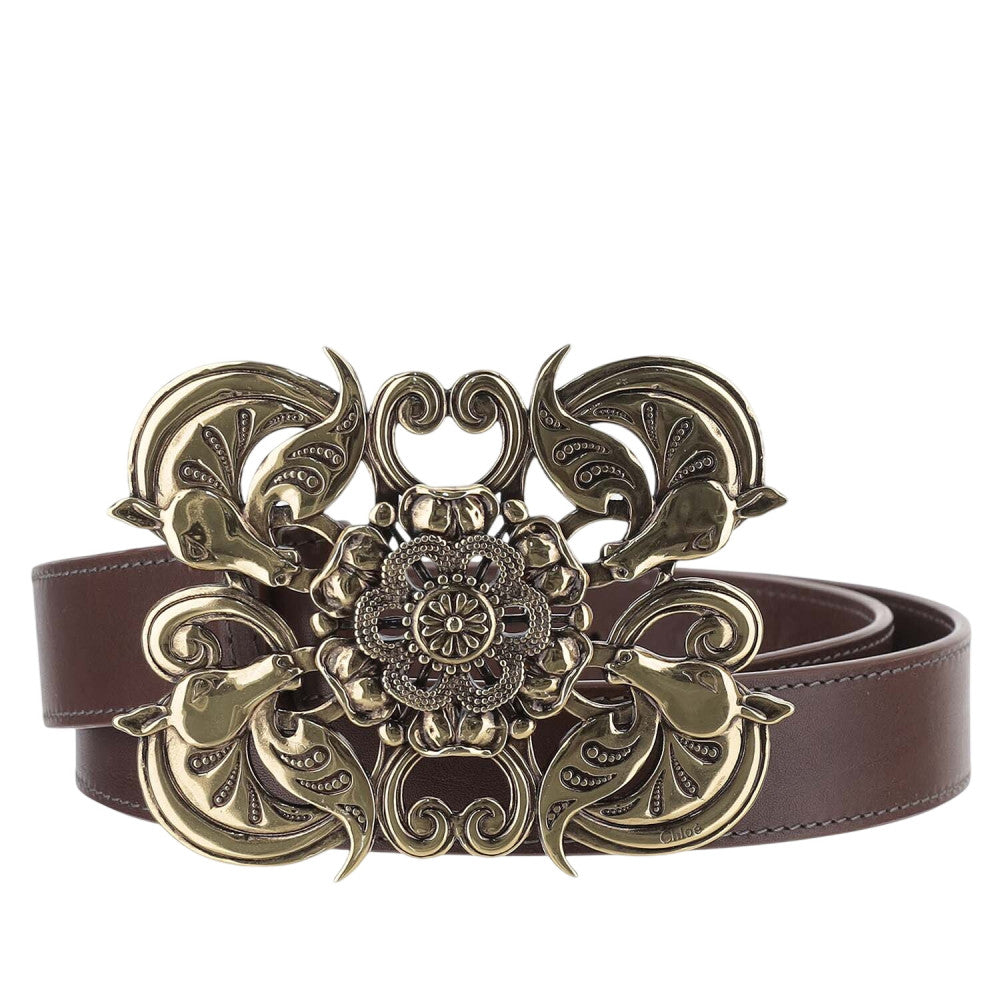 Brown Wild Medallion Buckle Belt 1