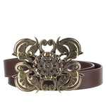 Brown Wild Medallion Buckle Belt 1