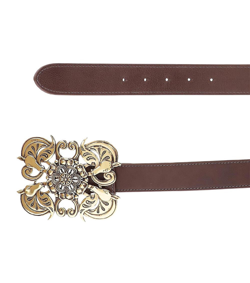 Brown Wild Medallion Buckle Belt 2