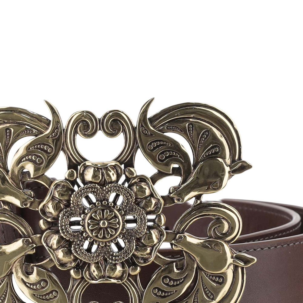 Brown Wild Medallion Buckle Belt 3