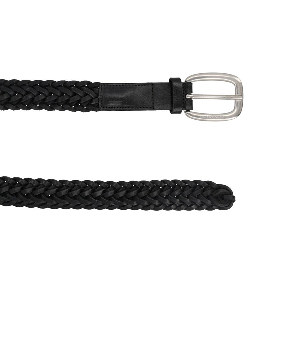 Black Braided Buckle Belt 2