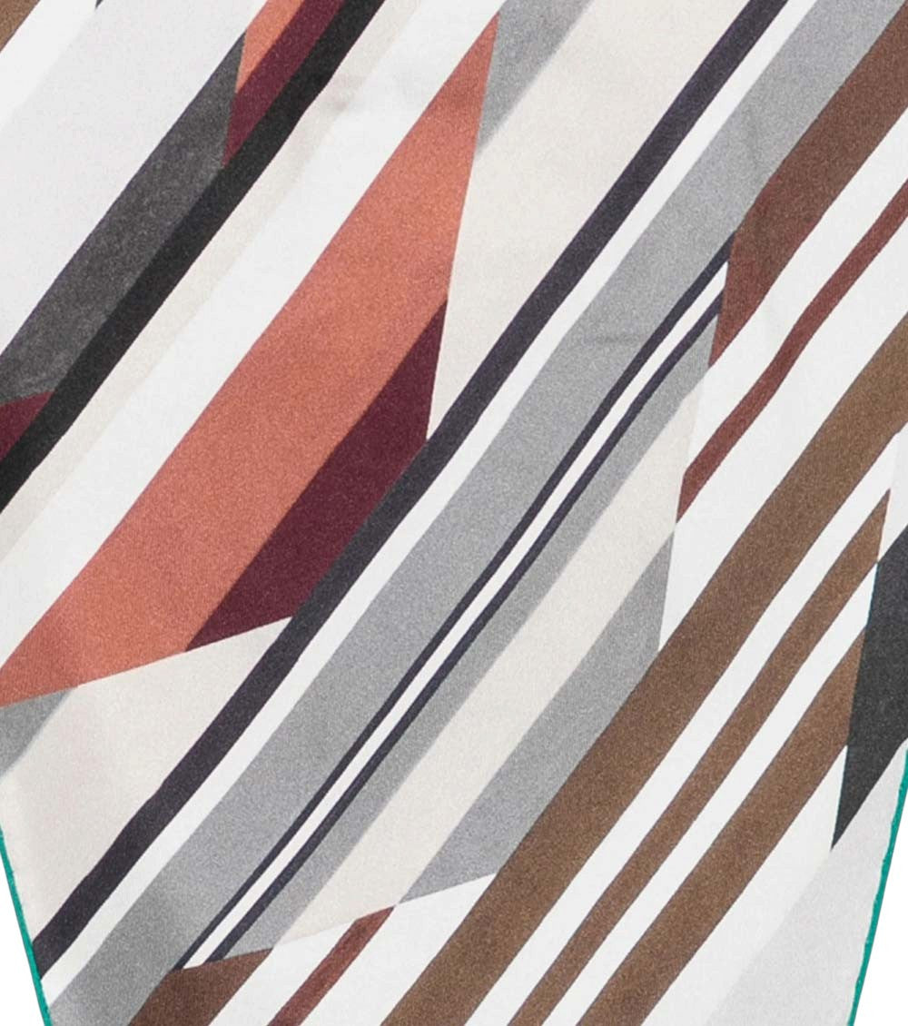 White Geometric Print Scarf 3