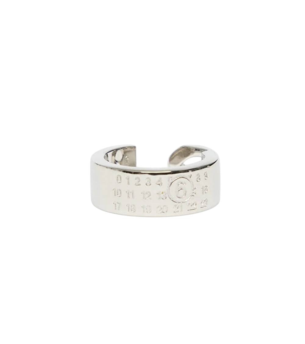 Silver Minimal Numeric Band Ring 1