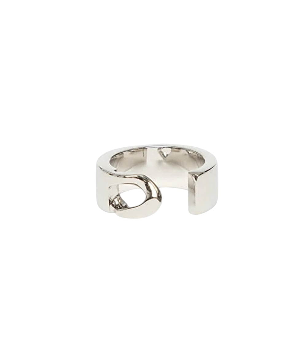 Silver Minimal Numeric Band Ring 2