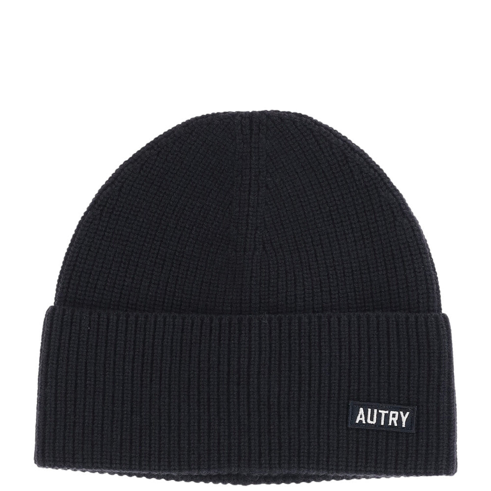 Black Logo Beanie Cap 1