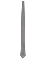 Grey Horsebit Silk Tie 1