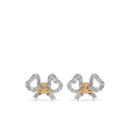 Silver Bow Stud Earrings 1