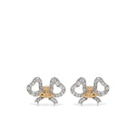 Silver Bow Stud Earrings 1