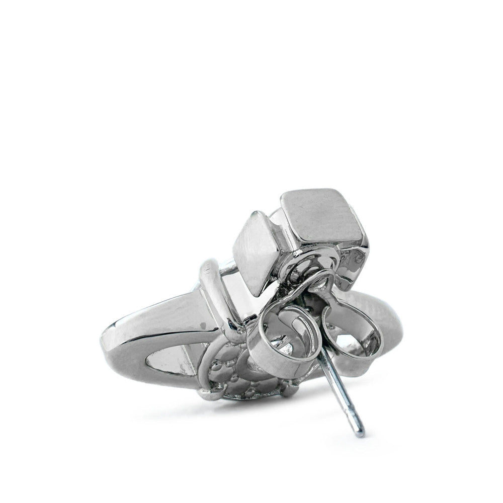 Silver Orb Stud Earrings 2