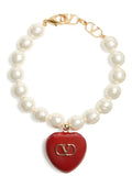 White Red Heart Logo Bracelet 1