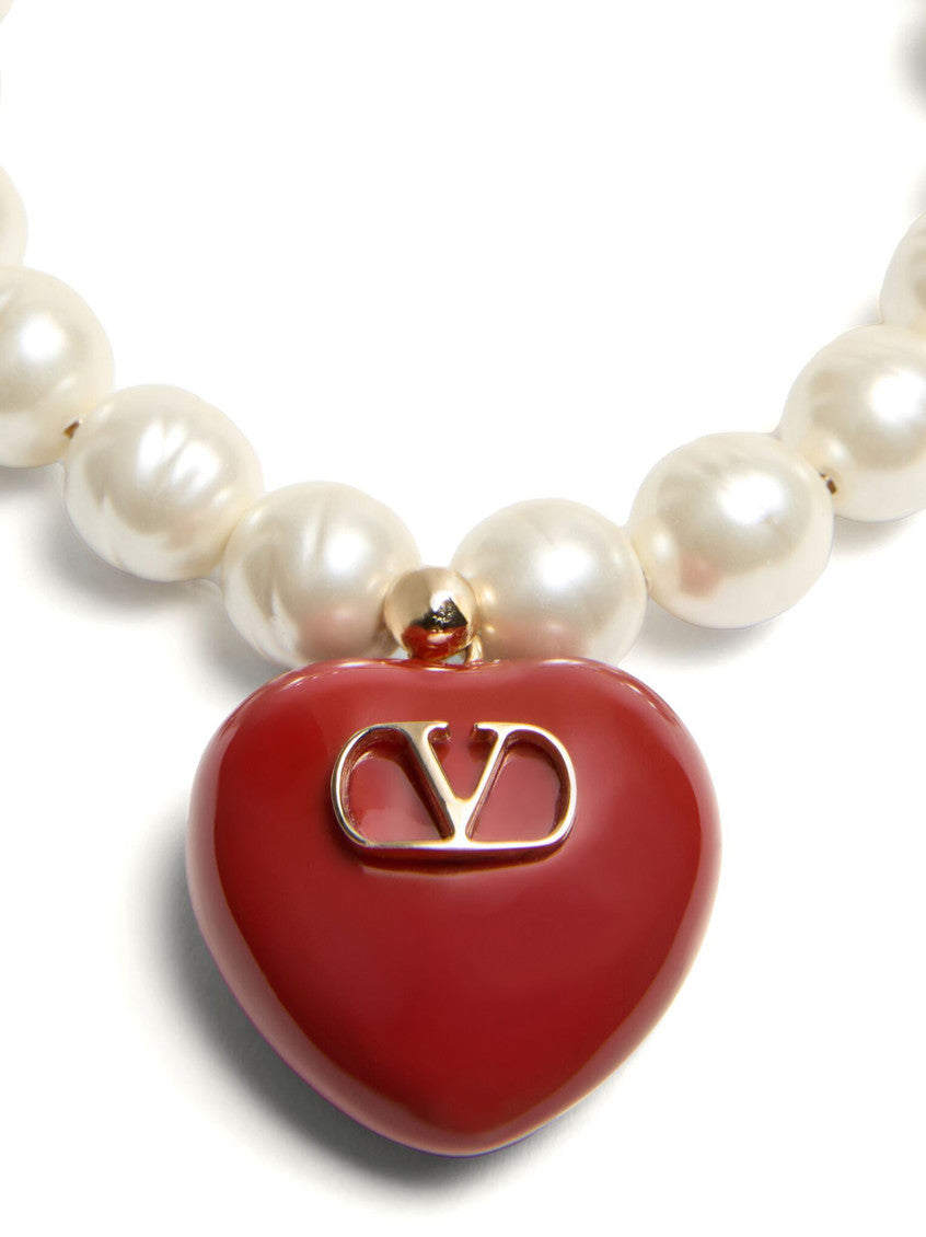White Red Heart Logo Bracelet 2