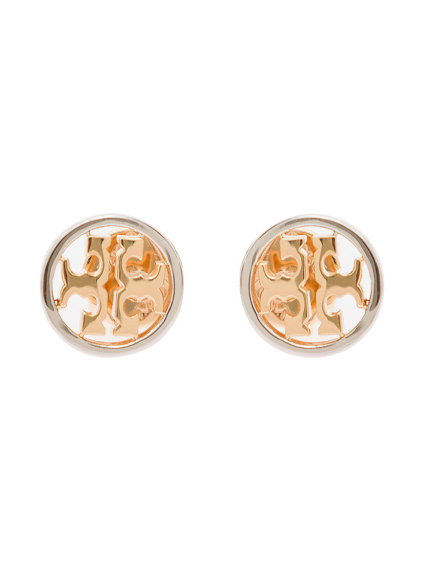 Golden Round Signature Earrings 1