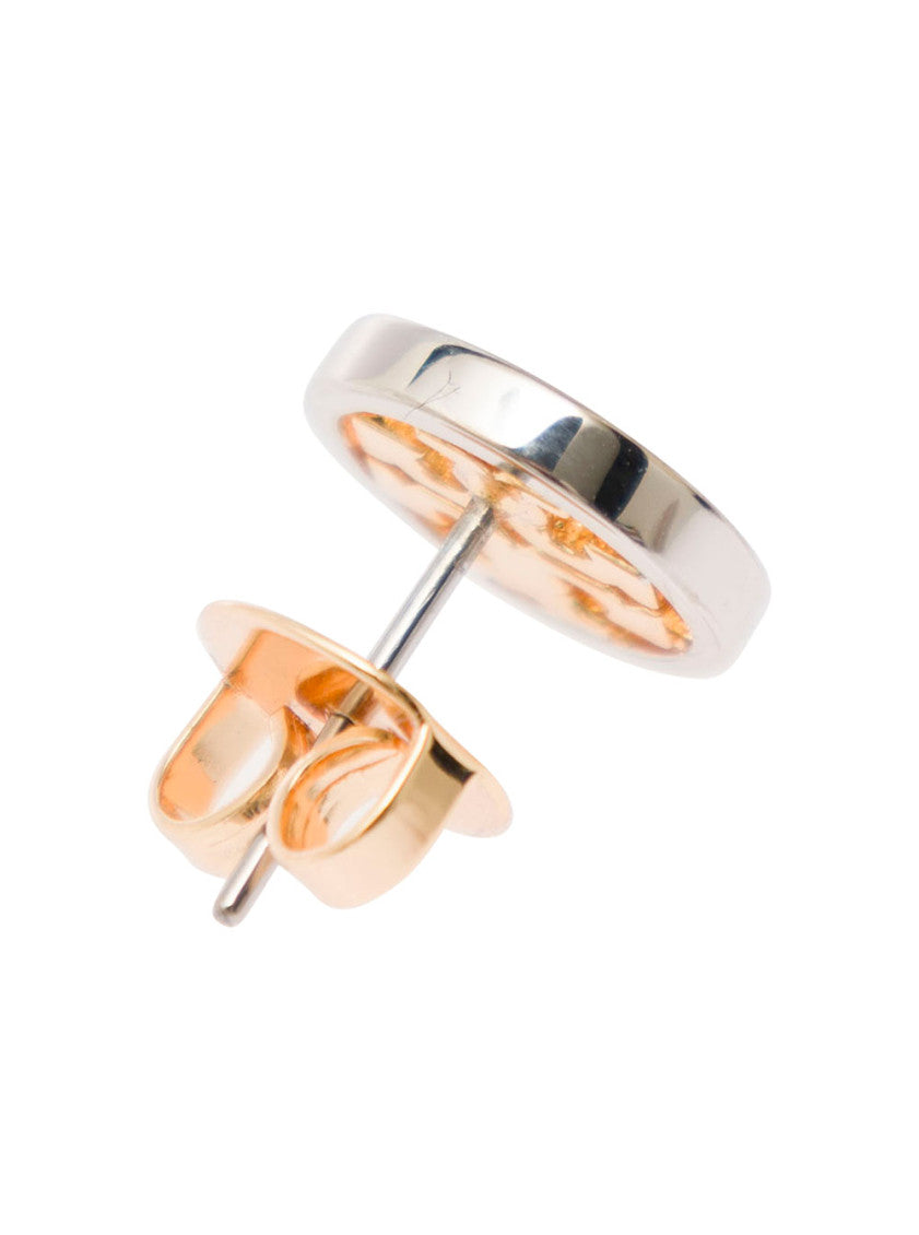 Golden Round Signature Earrings 2