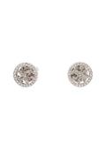 Silver Logo Stud Earrings 1