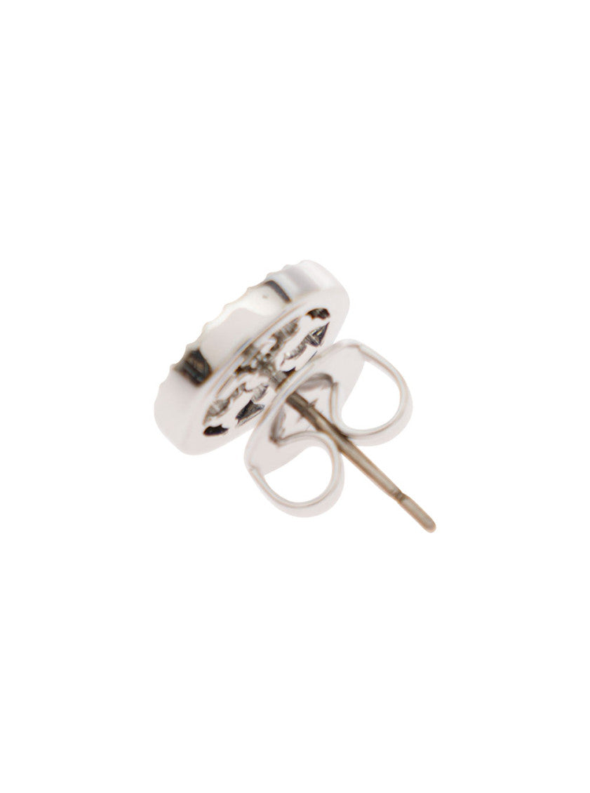 Silver Logo Stud Earrings 2