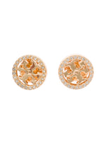Golden Logo Stud Earrings 1