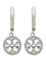 Silver Logo Hoop Earrings 1