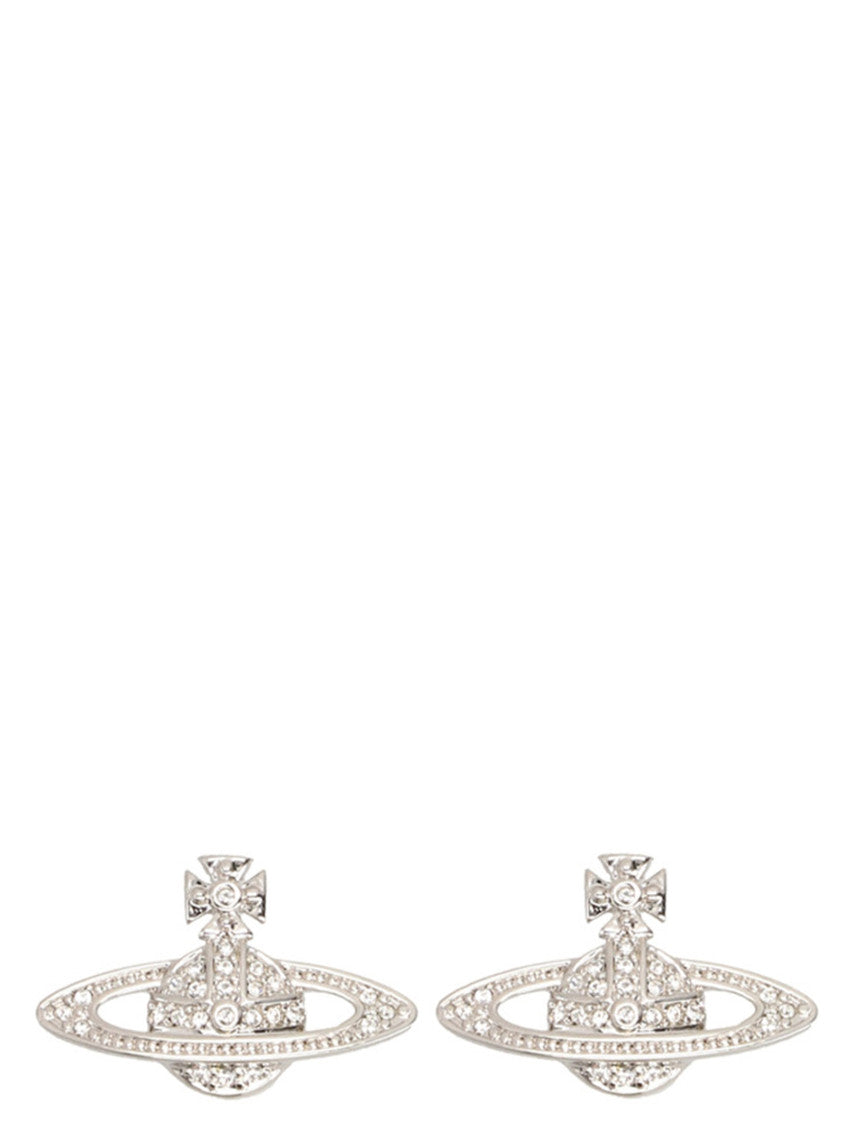 Silver Crystal Embellished Earrings 1