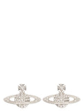 Silver Crystal Embellished Earrings 1