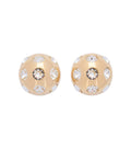 Golden Round Crystals Earrings 1