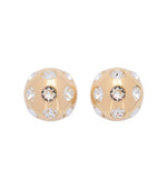 Golden Round Crystals Earrings 1