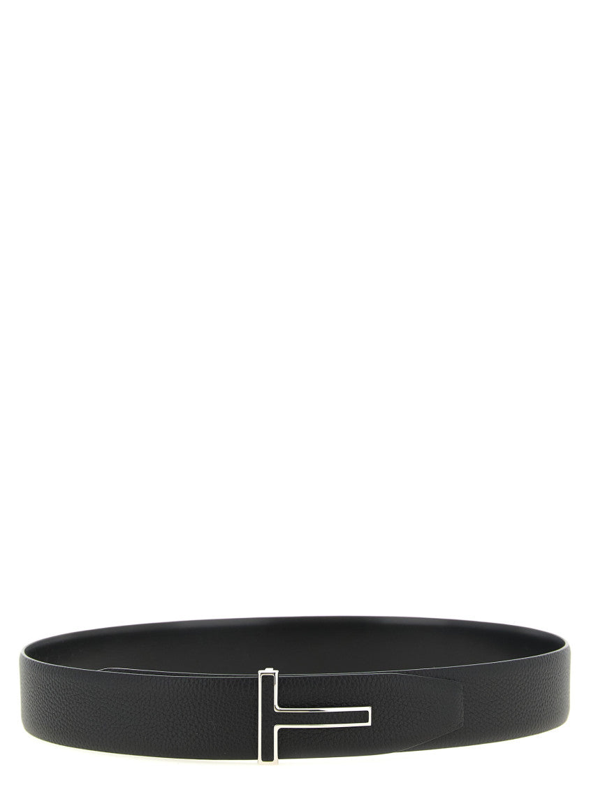 Black T Buckle Reversible Belt 1
