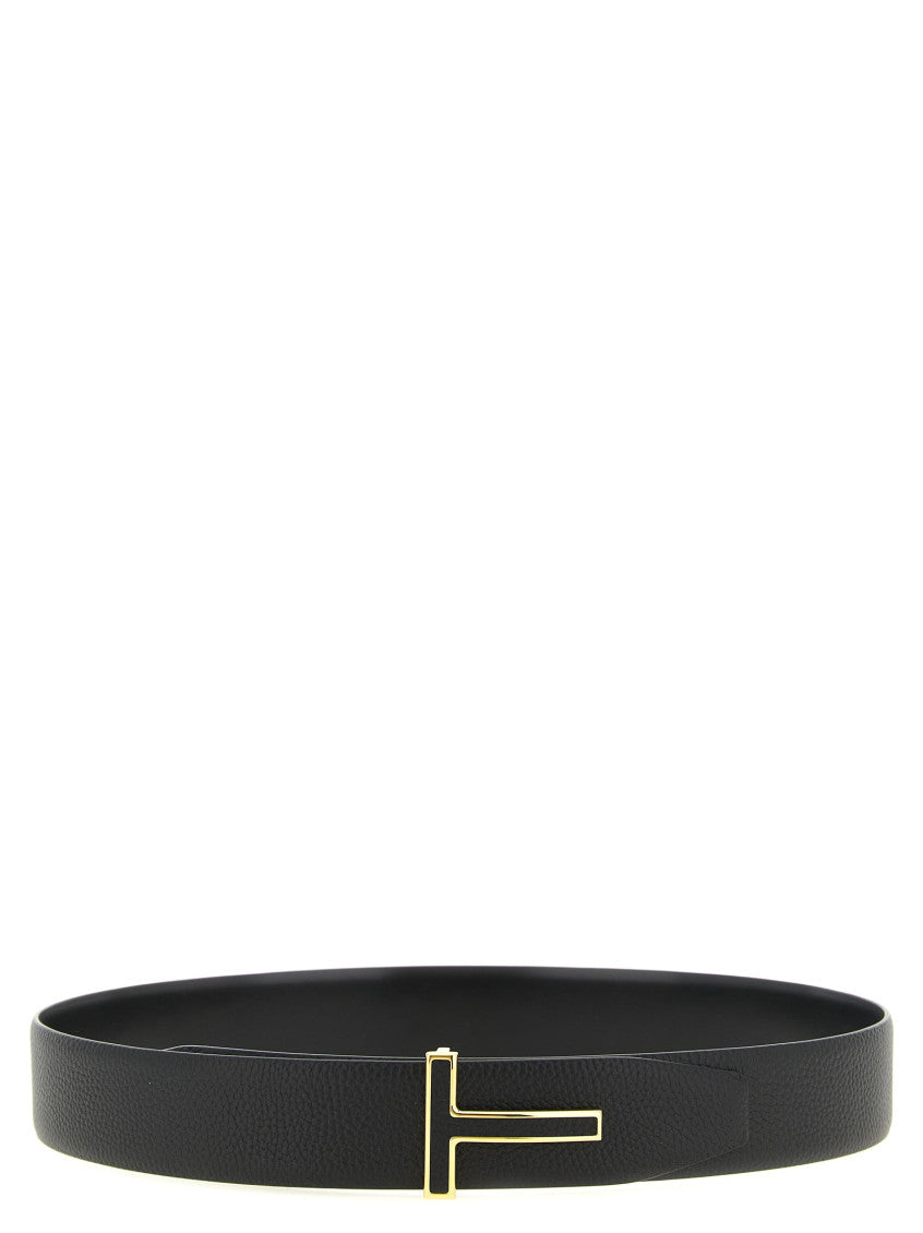 Black T Buckle Reversible Belt 1