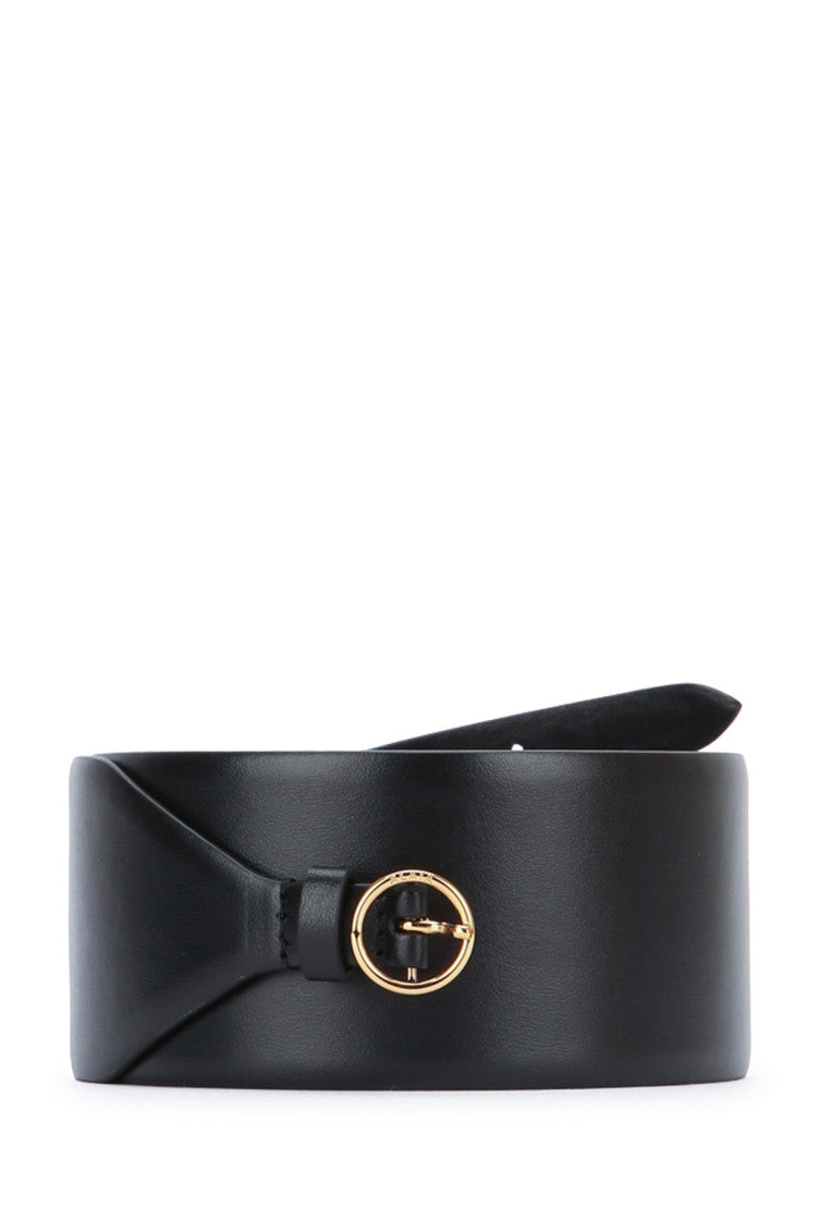 Black Solid Buckle Belt 2