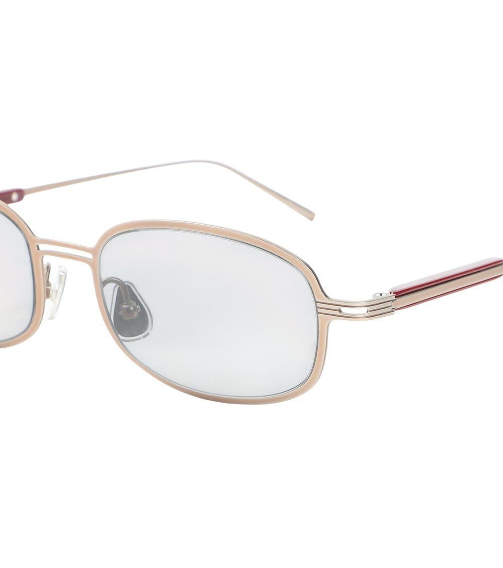 Golden Pink Oval Sunglasses 2