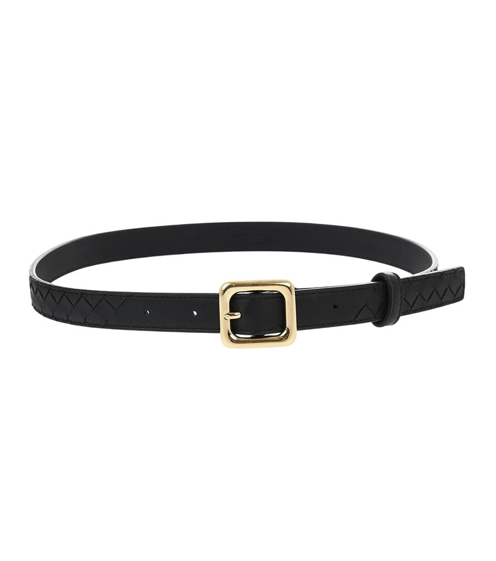 Black Intrecciato Buckle Belt 1