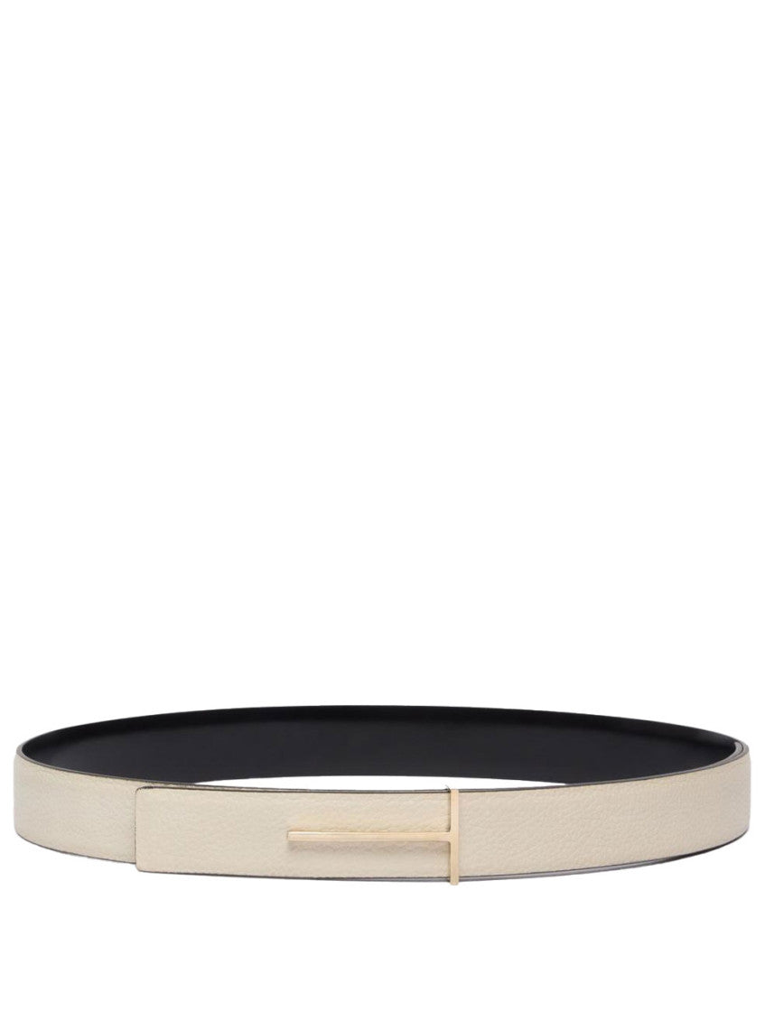 Light Grey Logo Buckle Belt 1