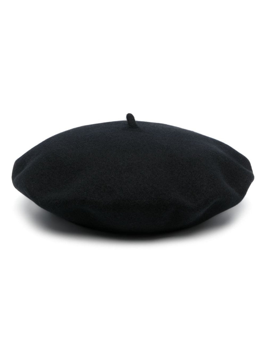 Black Wool Basque Beret Hat 1