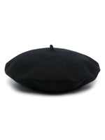 Black Wool Basque Beret Hat 1