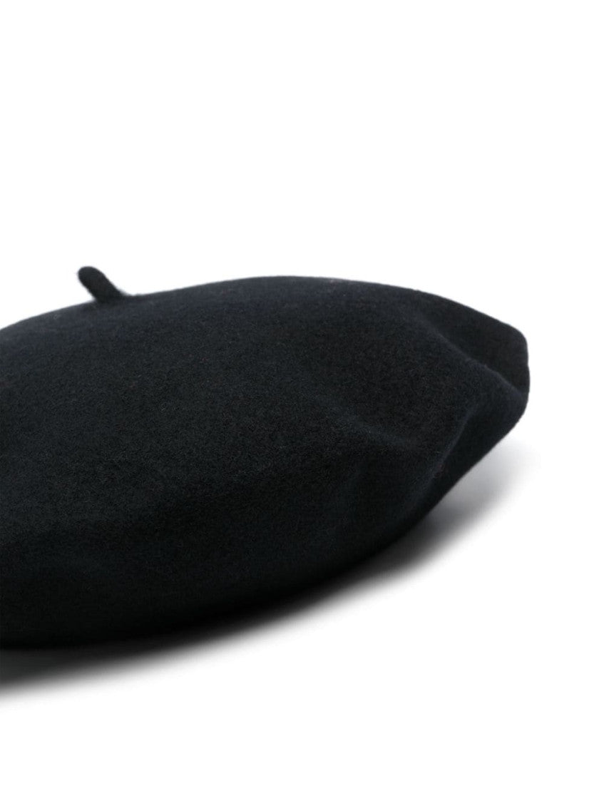 Black Wool Basque Beret Hat 2