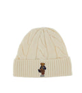 Off White Knitted Beanie Cap 1