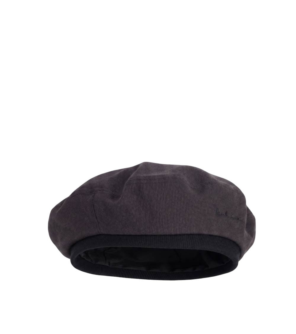Black Solid Beret Hat 1