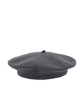 Grey Solid Beret Hat 1