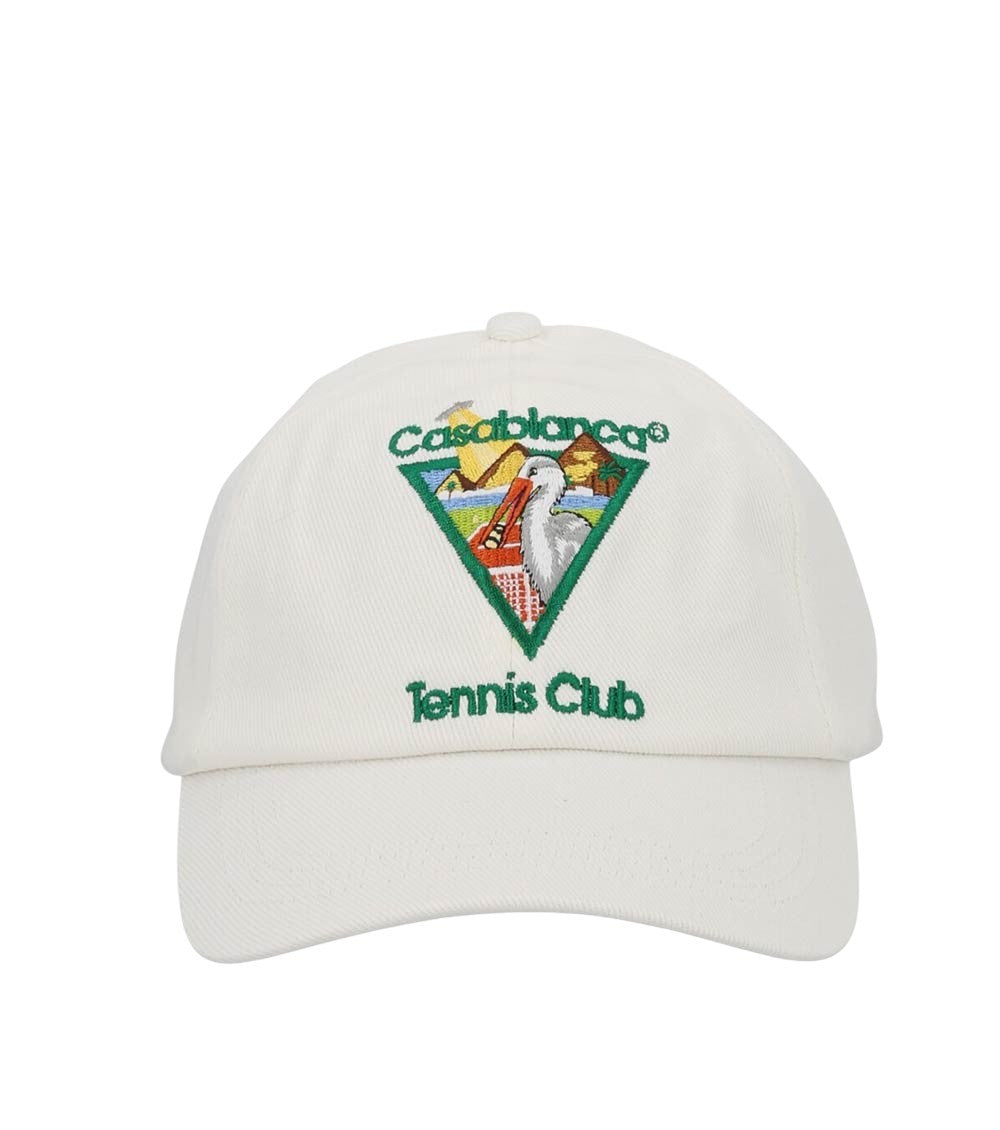 White Graphic Logo  Baseball Cap 1