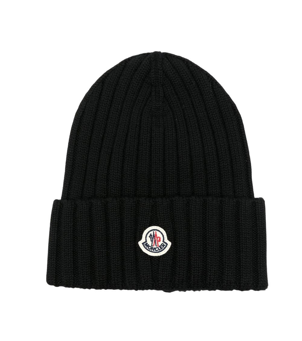Black Logo Beanie Cap 1
