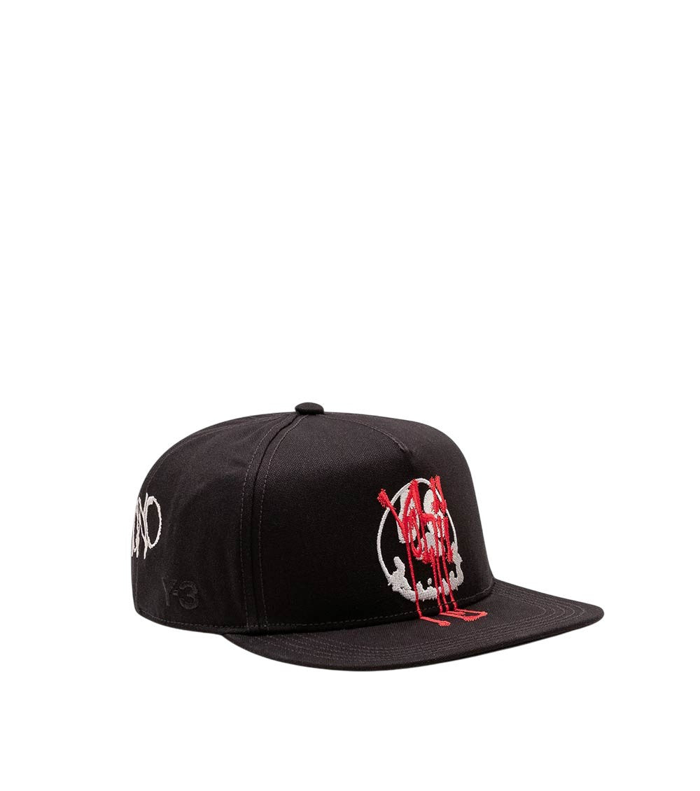 Black Embroidered Baseball Cap 2