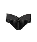 Black Solid Corset Zip Belt 1