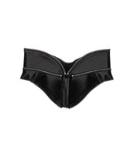 Black Solid Corset Zip Belt 1