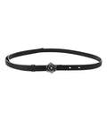 Black Embellished Buckle Solid Belt 1