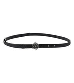 Black Embellished Buckle Solid Belt 1