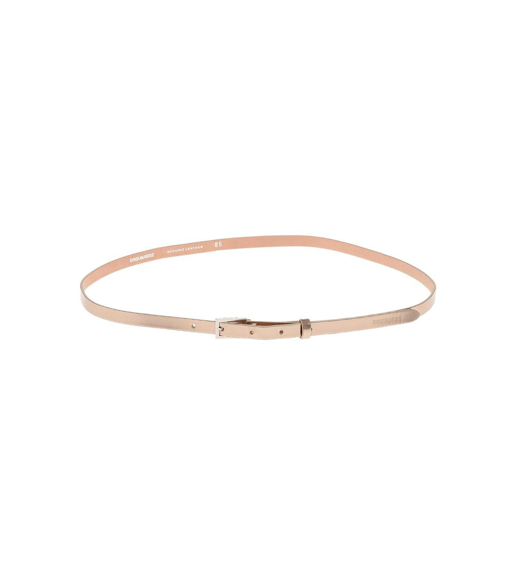 Light Pink Solid Slim Belt 1