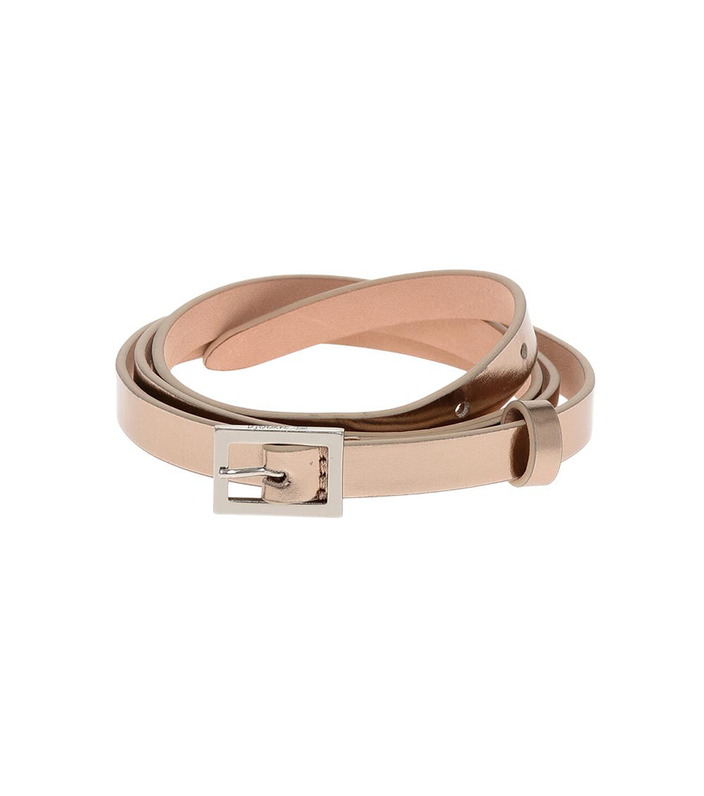 Light Pink Solid Slim Belt 2