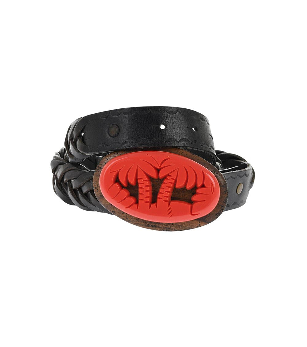 Black Aloha Woven Belt 3